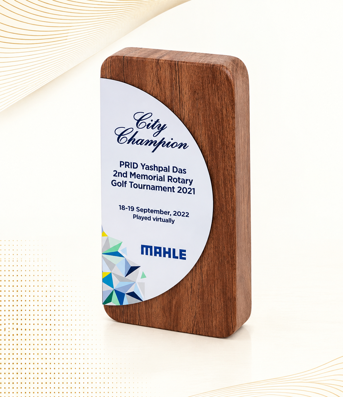 City champion wooden trophy - Award Solutions Lucknow